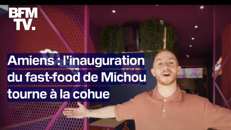 Amiens: le youtubeur Michou réunit une foule beaucoup plus grande que prévu pour l'inauguration de son fast-food