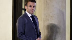 Emmanuel Macron à l'Élysée le 5 février 2024