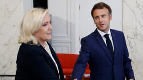 Marine Le Pen et Emmanuel Macron le 21 juin 2022 à l'Assemblée nationale
