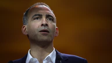 Raphaël Glucksmann, tête de liste du PS et de Place Publique aux élections européennes, le 24 mars 2024